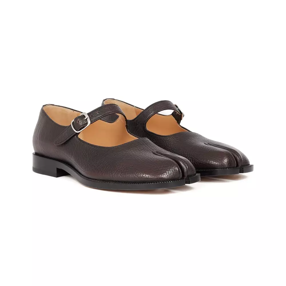 Tabi Split-Toe Mary Janes Brown