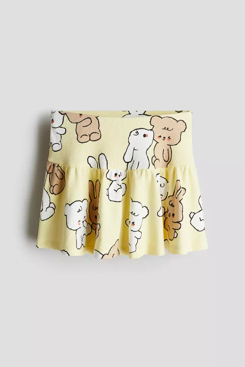 Crinkled jersey skirt