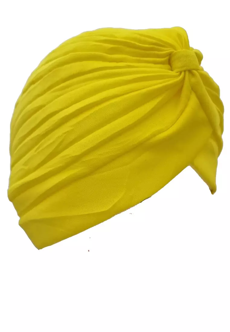 Plain Head Turban Wanita Yellow