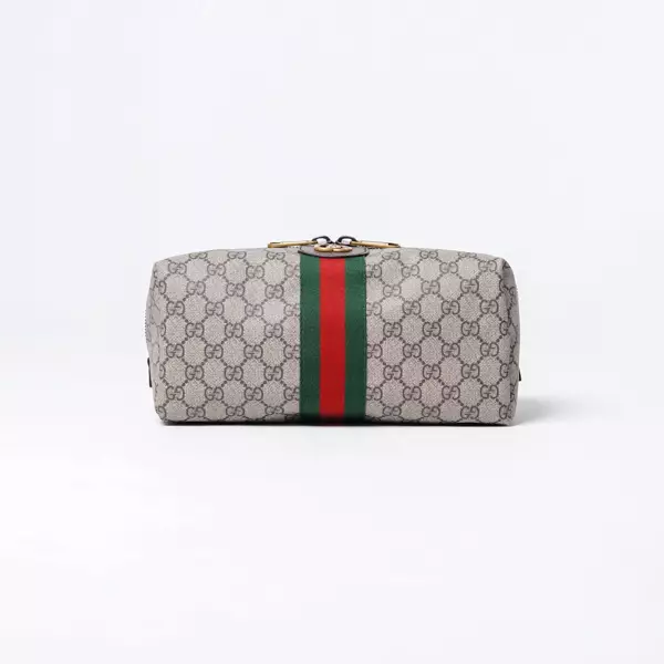 Tas GUCCI OPHIDIA GG MONOGRAM BEIGE POUCH 100% ORIGINAL