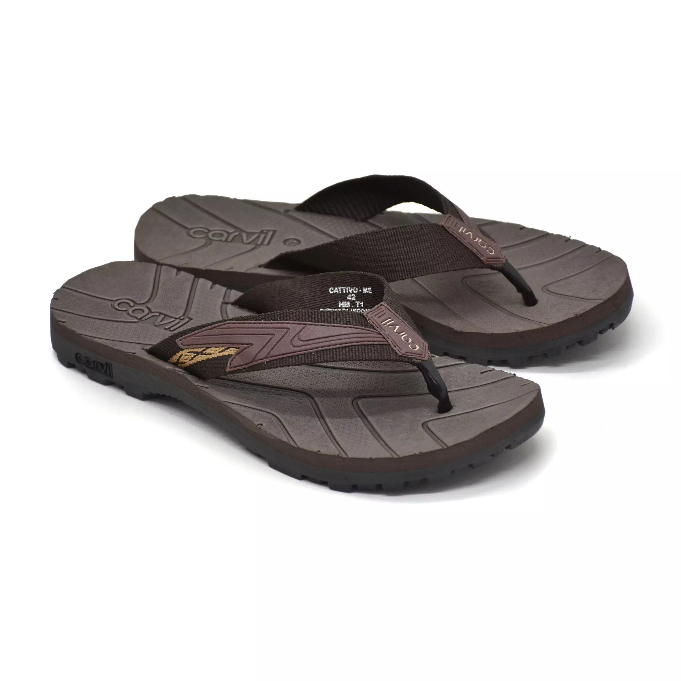 Carvil Sandal Pria Cattivo-Me Brown/Beige