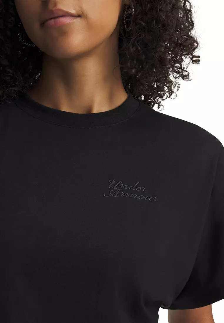 Cropped Script Women's Short Sleeves T-Shirt