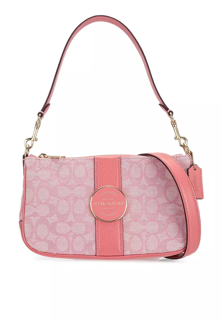 Coach purse discount with pink trim