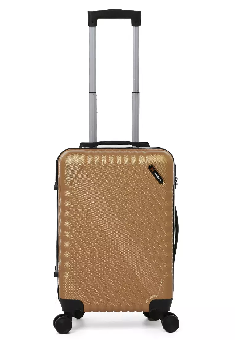 Carlton Koper Unisex Size 20 Inch Travel Bag Large Compartment Kunci Kode Angka Material Fiber ABS ORIGINAL - Gold