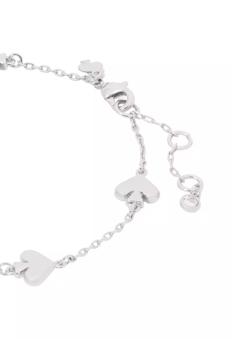 Spot The Spade Metal Scatter Bracelet - Silver KH264