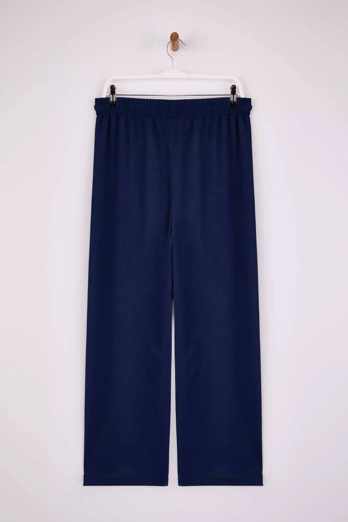 Navy Blue Wide Leg Wide Leg Woven Trousers Tctss22Pl0240