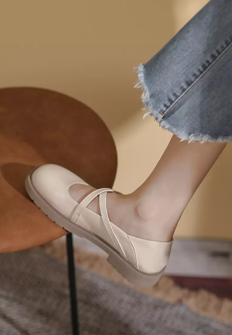Cross Buckle Strap Mary Jane Shoes WW-T27