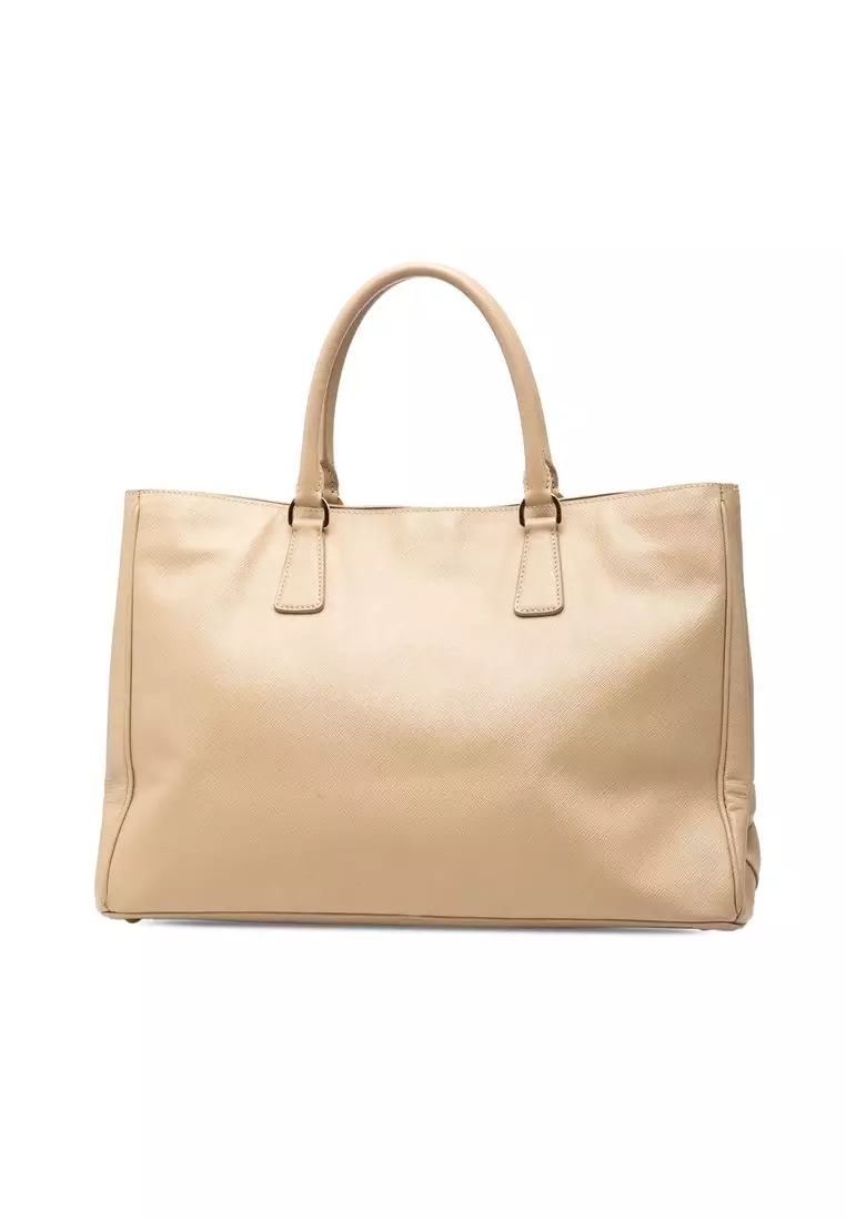 二手 Prada 大號 Saffiano Lux Galleria 托特包