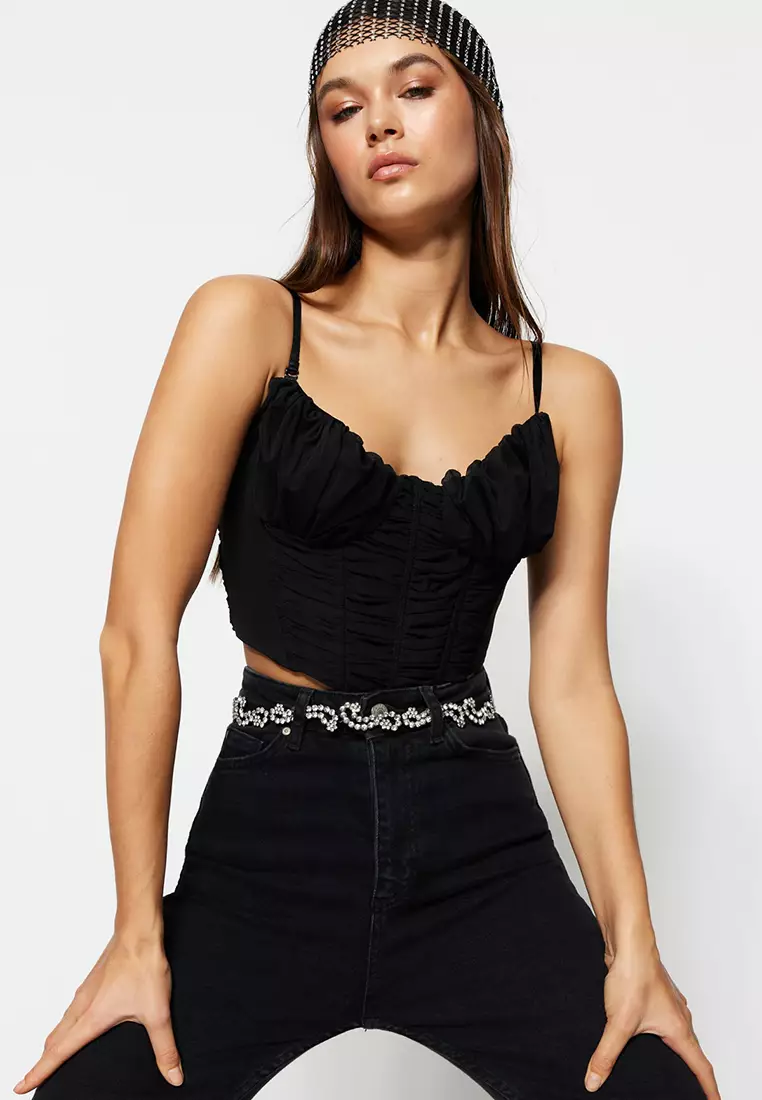 Buy Trendyol Mesh Crop Top 2024 Online