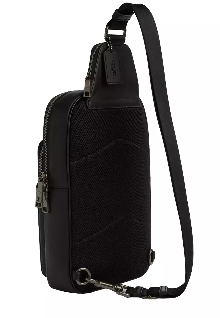 Ethan Pack In Signature Canvas in Charcoal/ Black CZ393