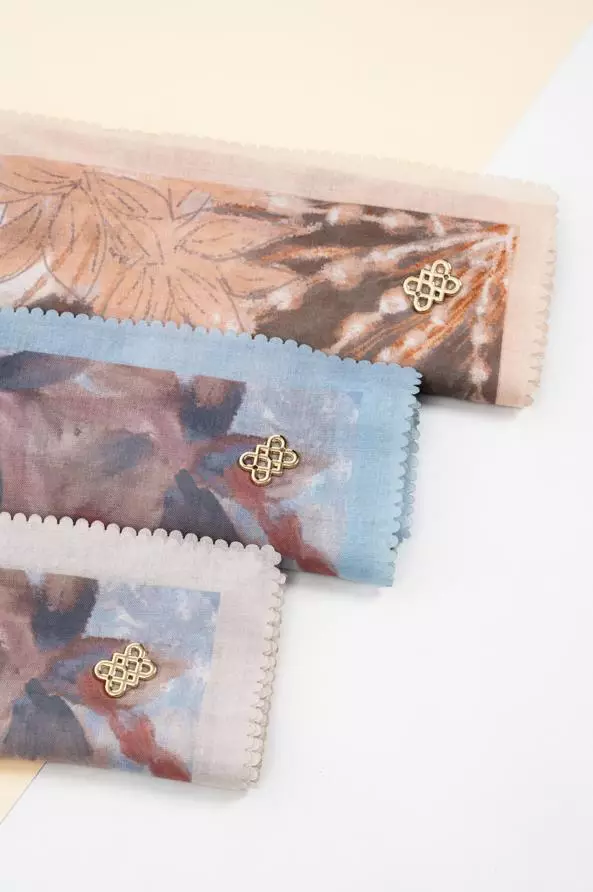 Atlana Voile Scarve - Grey