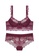 ZITIQUE red Women's Sassy Ultra-thin Breathable Transparent Lace Lingerie Set (Bra And Underwear)  - Red 46DBBUSE119650GS_1
