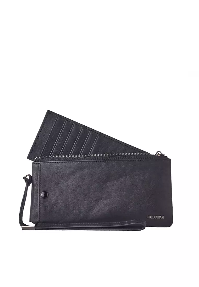 Clutch Pria Gino Mariani Elezar Hitam