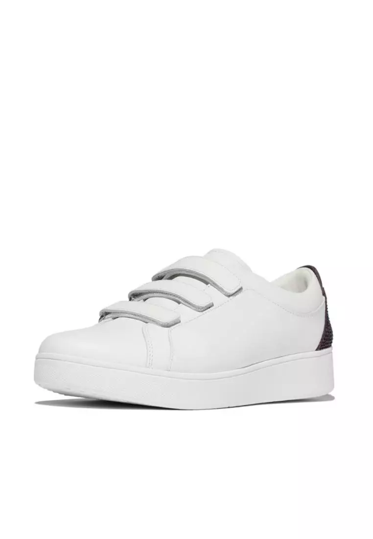 Rally Crystal-Backtab Leather Strap Sneakers