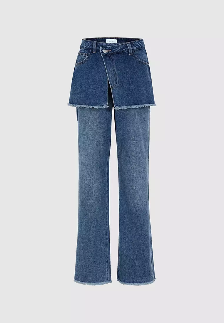 Urban Revivo Frayed Hem Jeans 2024