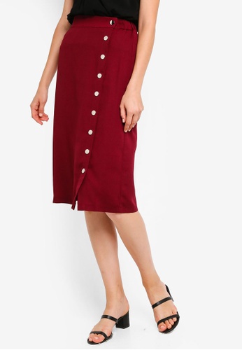 Buy Zalora Basics Basic Side Metal Poppers Skirt Online On Zalora