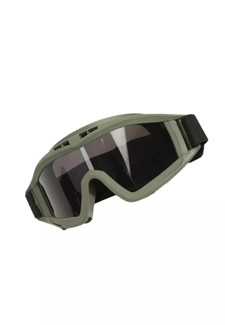 Owen Kacamata Olahraga Taktis Airsoft Ski Goggles with 3 Lens ORIGINAL - Army Green