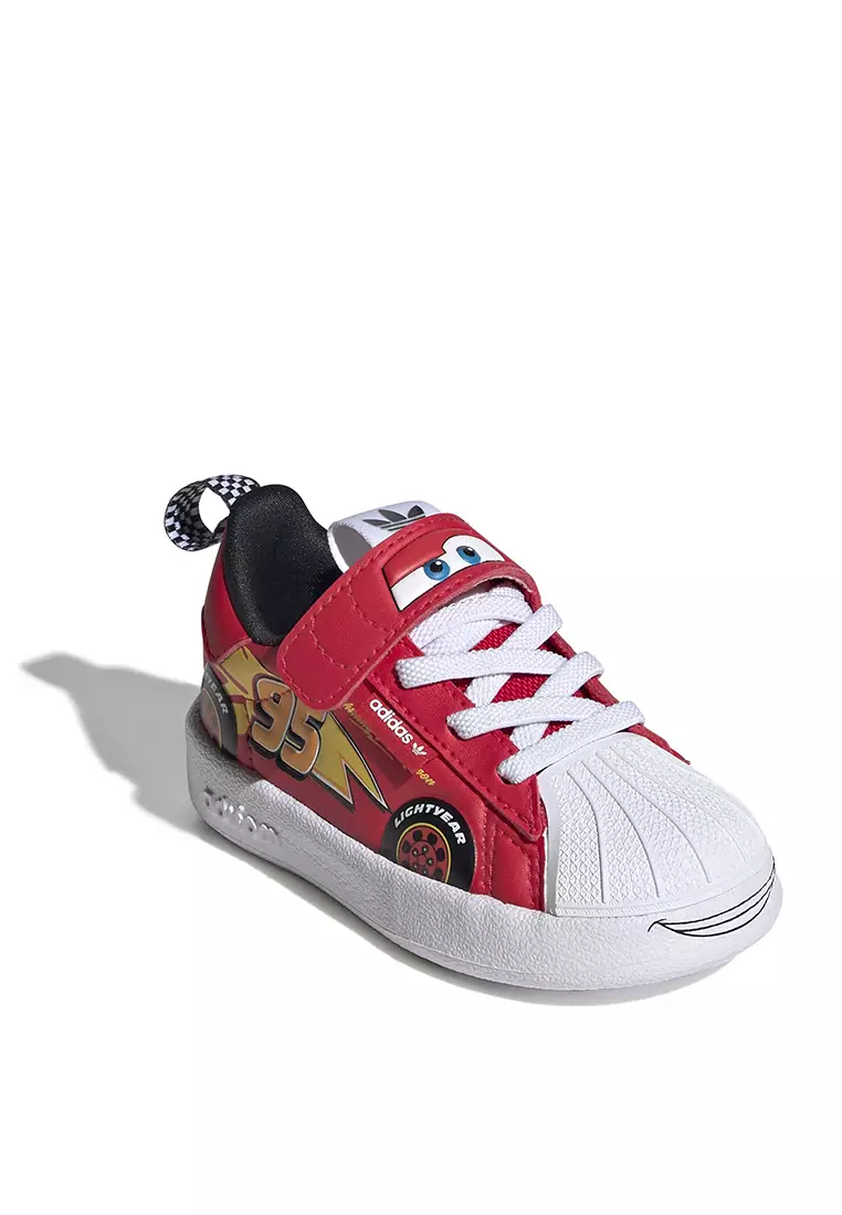 Lifestyle Pixar Cars Adifom Superstar 360 Shoes Kids Unisex Red JR3754