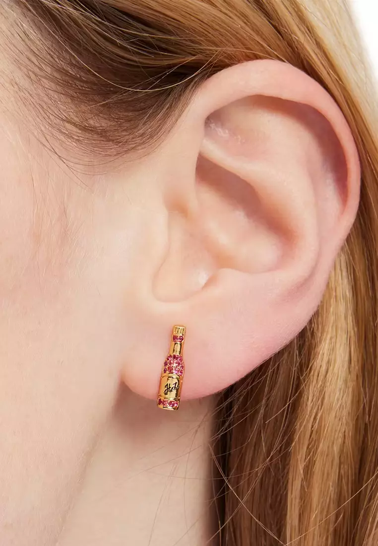 Spice It Up Charm Studs Earrings in Red KG273