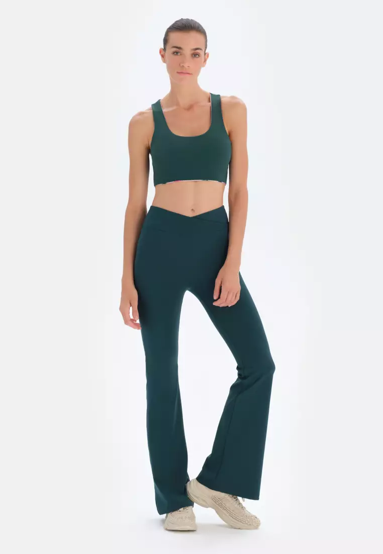 Buy DAGİ Dark Green Leggings, Slim Fit, Flared, Activewear for Women Online