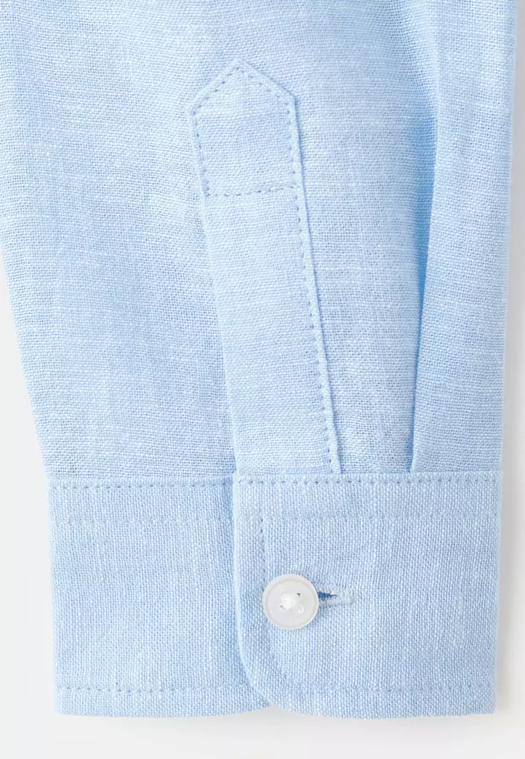 Linen-Blend Shirt