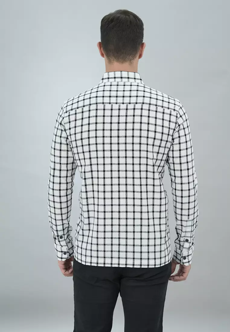 LGS - Macario Shirt - Kemeja Casual Pria - Lengan Panjang - Motif Kotak-Kotak - Reguler Fit Kain Katun