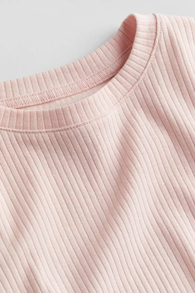 Ribbed cotton jersey top