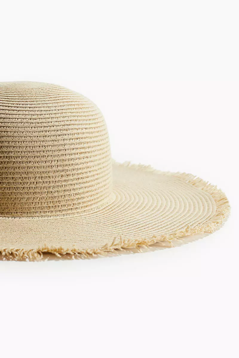 Buy H&M Frayed-edge straw hat 2024 Online | ZALORA Singapore