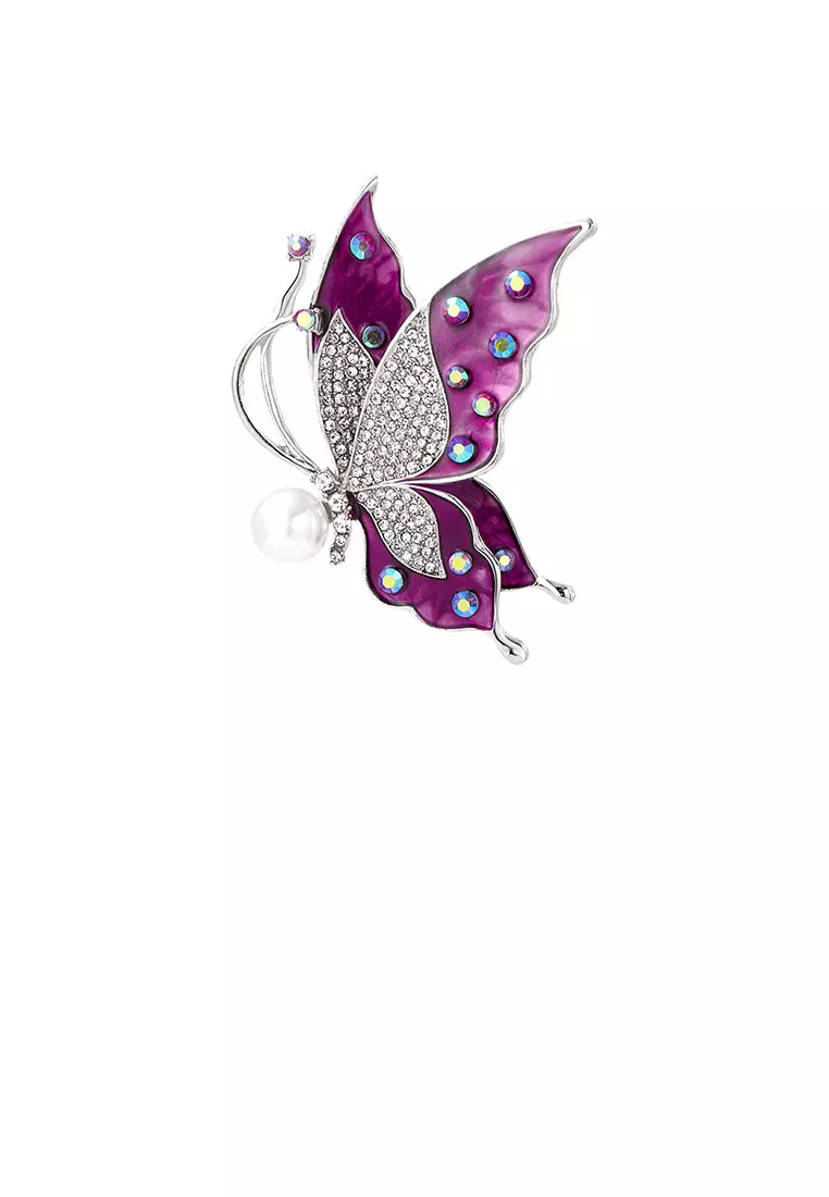 Purple sale butterfly brooch