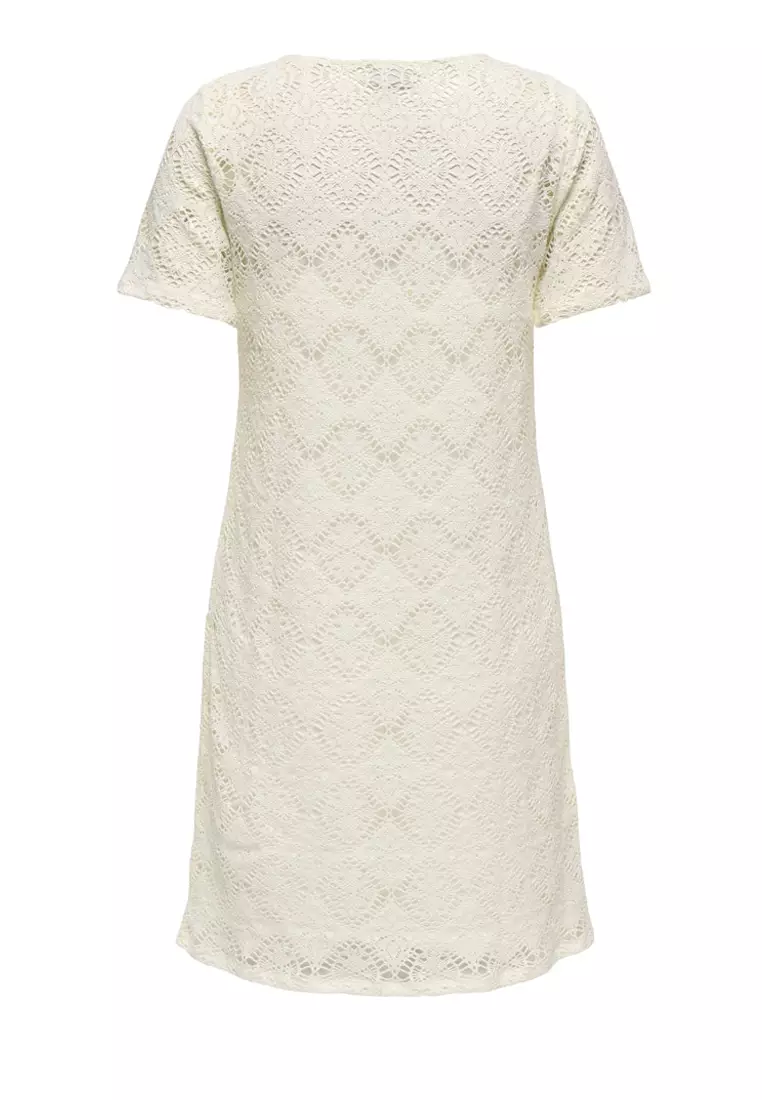 Short Sleeve Lace Dress