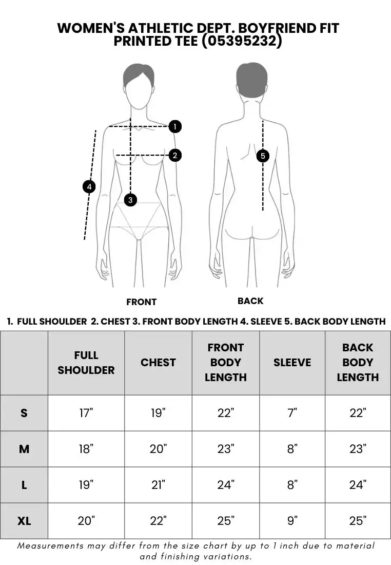 Women's Athletic Dept. Boyfriend Fit Printed Tee