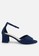 Benitz navy Women Ankle Strap Pointed Peep Toe Casual 09771SHF35C50BGS_2
