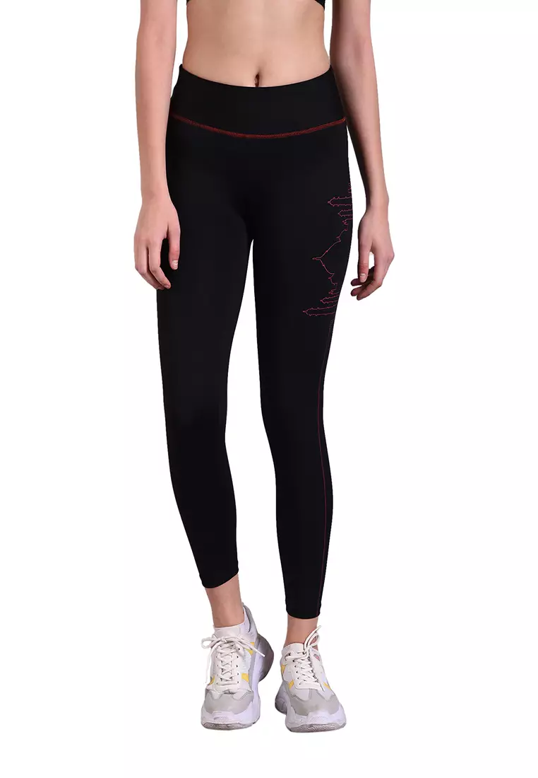 Red and black nike on sale leggings