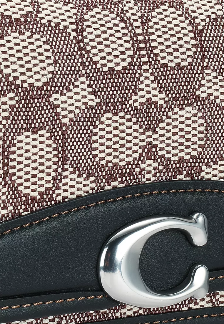 Coach signature jacquard discount crossbody