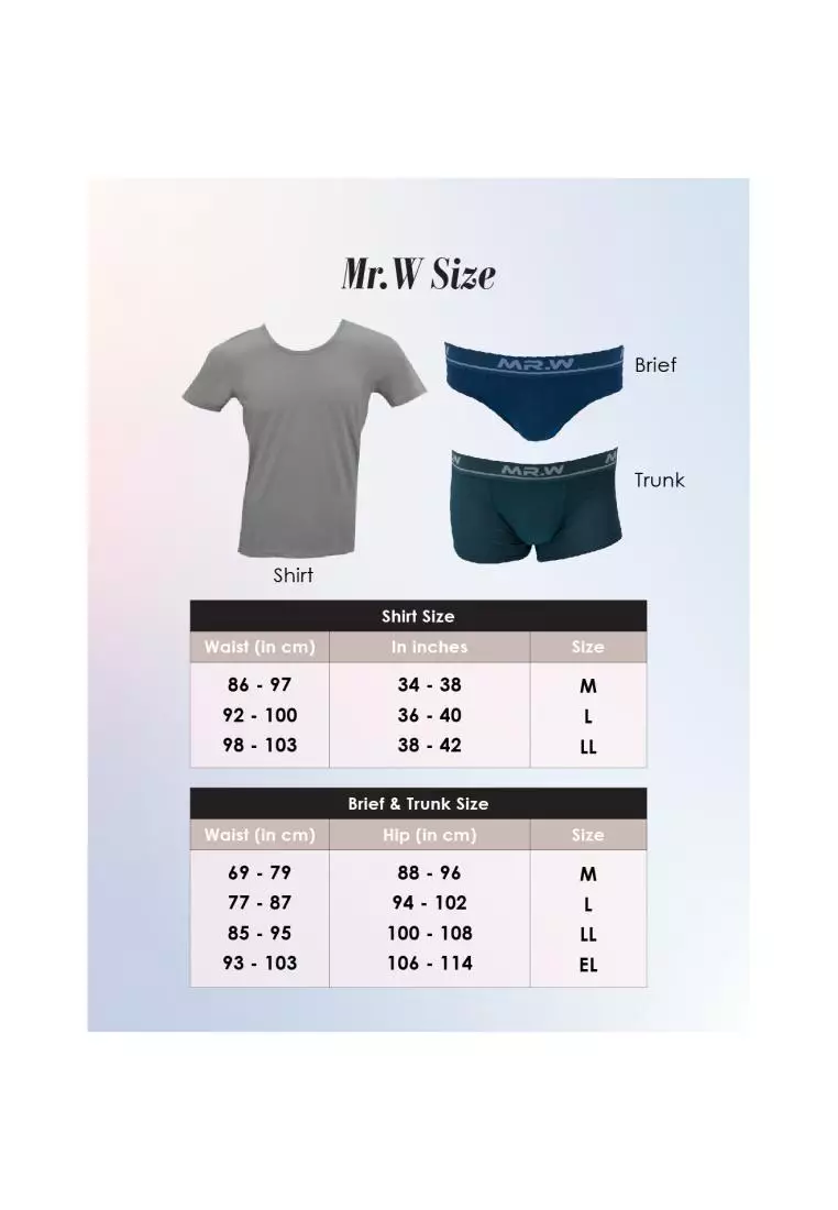 MR. W Mens Trunks 3 Pcs WMP 73112B - Bamboo