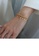 Glamorousky silver Fashion Simple Plated Gold 316L Stainless Steel Leaf Chain Bracelet 9FE8CACD86A8F8GS_5