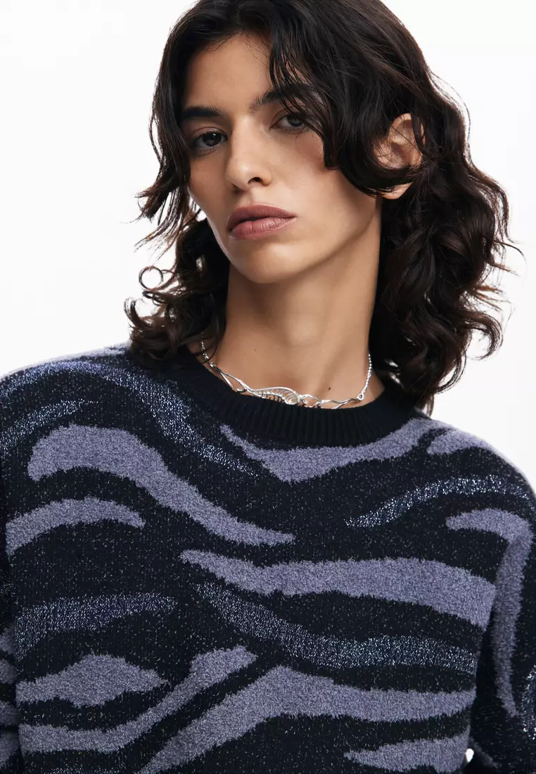 Desigual Woman Animal print sweater.