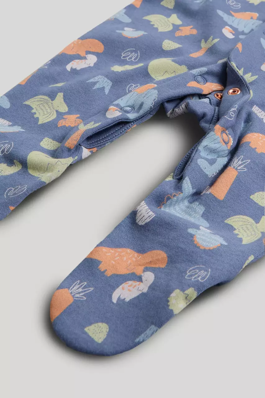 Mothercare 3 Pack Dinosaur Sleepsuits - Piyama Bayi Laki-laki (Multi)