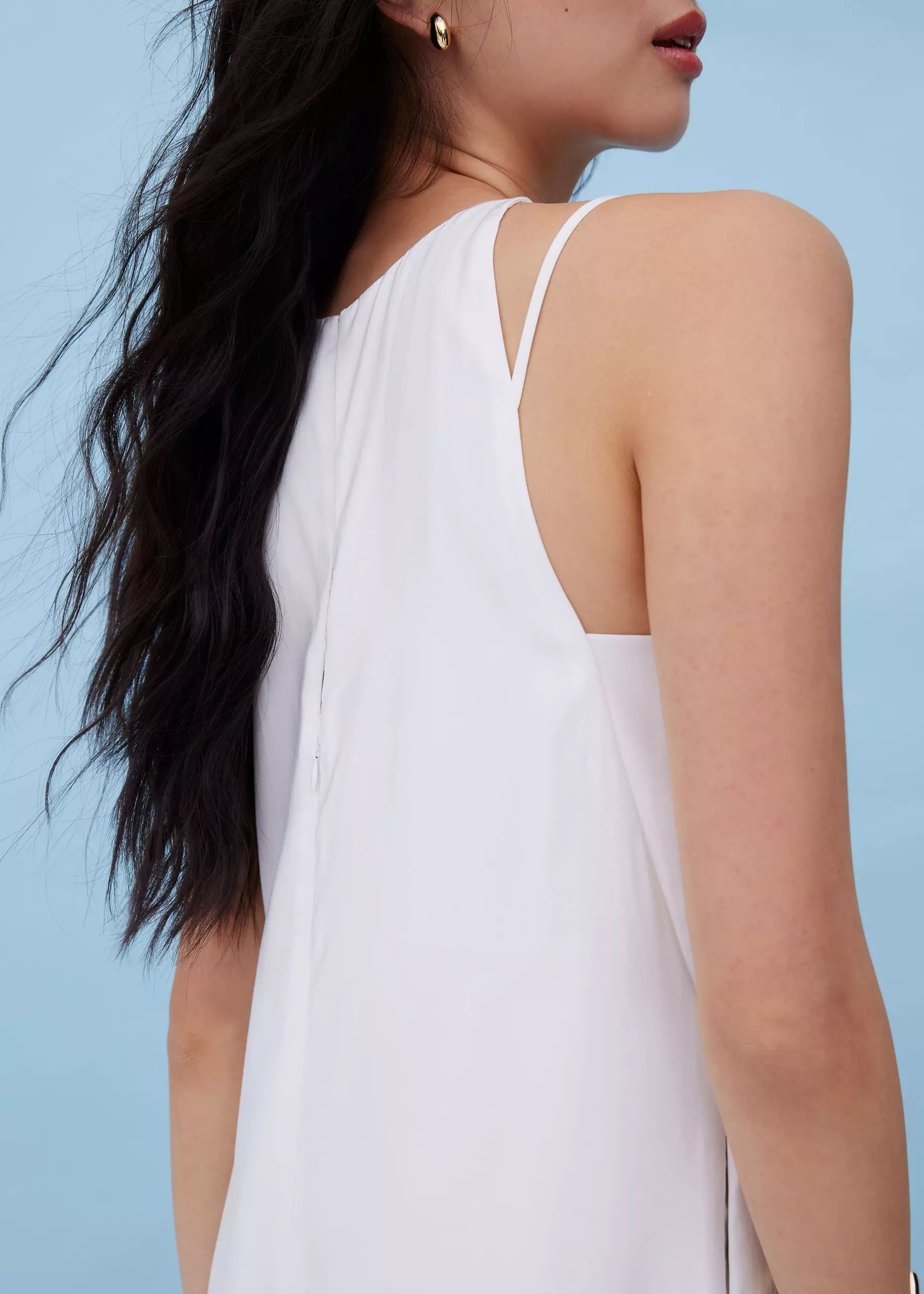 Jumpsuit Wanita - Round Neck Straight Leg Jumpsuit