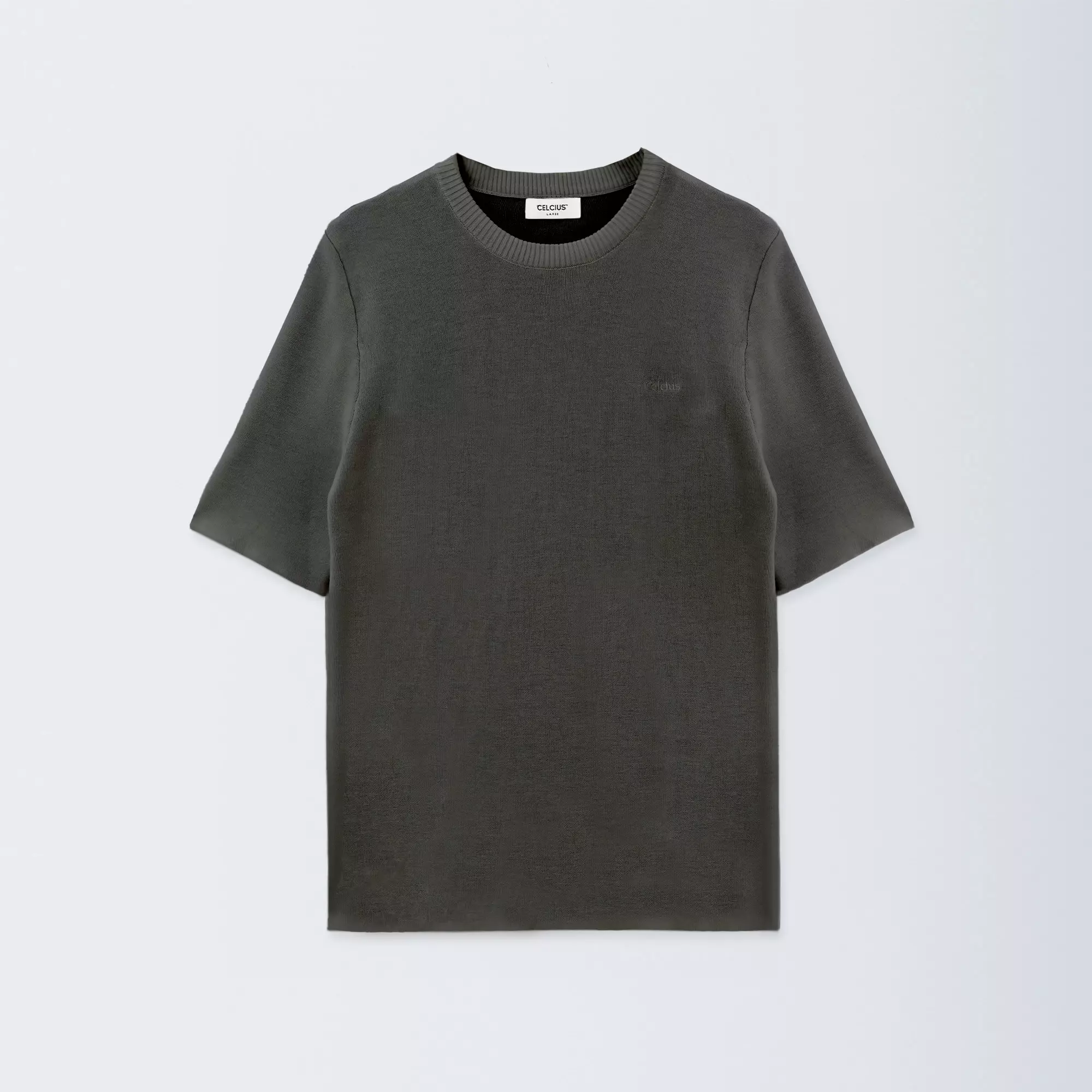 CELICUS Flat Knit T-Shirt I31000377C Dark Grey