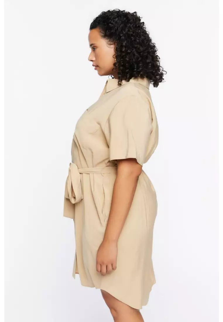 Belted shirt dress forever 21 hotsell