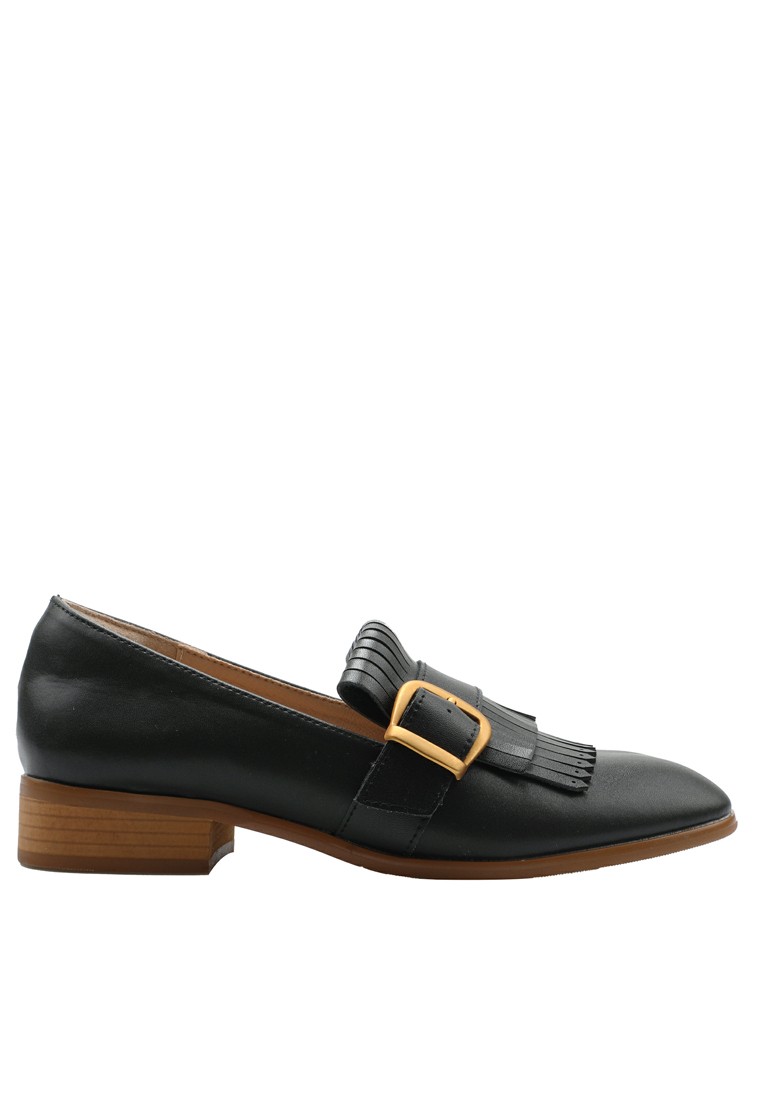 Leather Buckle Tassel Loafers TH118-7