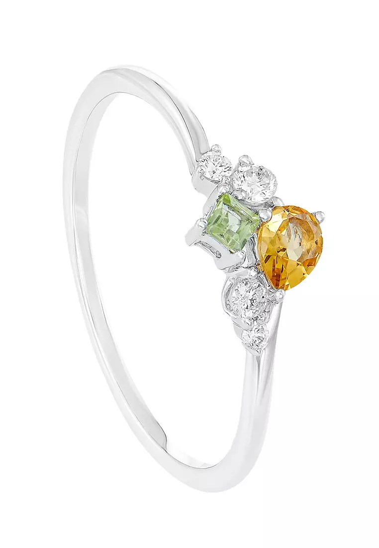 Buy HABIB HABIB Zehava Citrine and Peridot Diamond Ring 2024