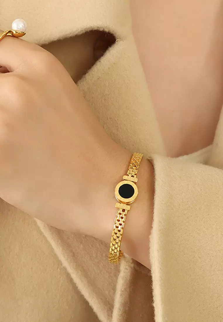 Gelang Wanita Titanium Fashion Original Perhiasan Gelang Cewek Anti pudar