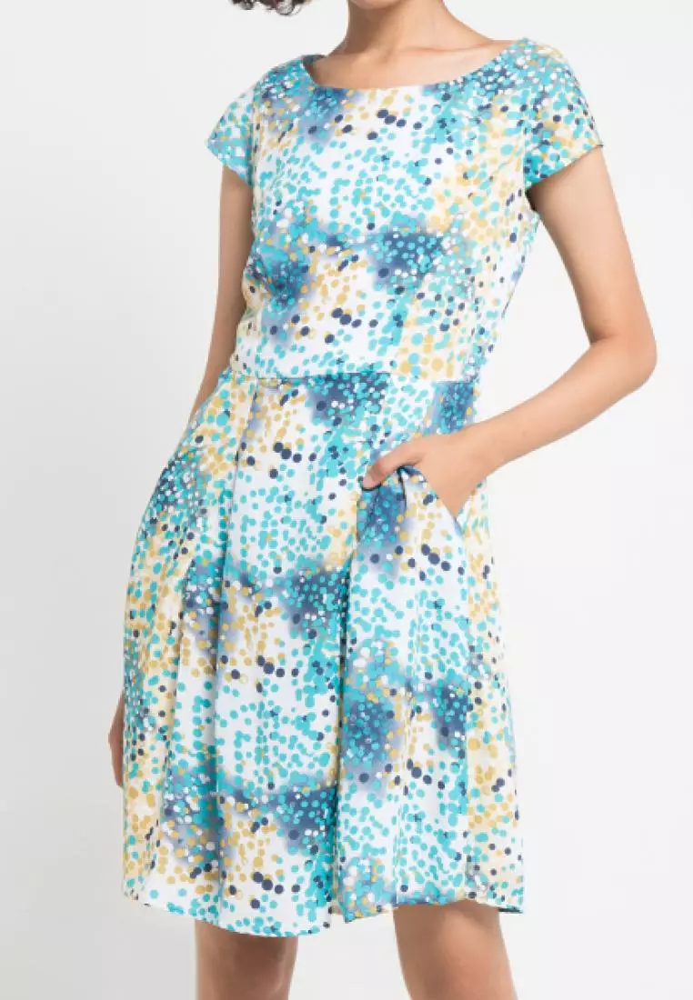 Sophistix Amani Dress in Blue Print