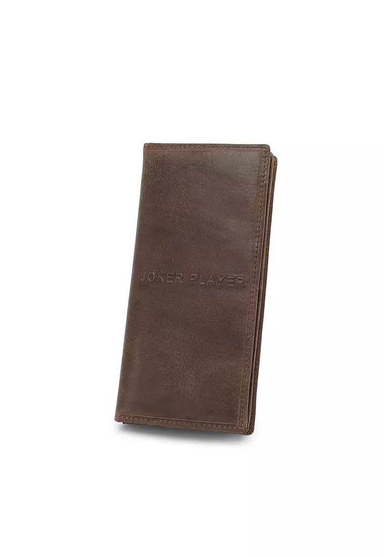 Men's Slim RFID Blocking Genuine Leather Bi-fold Wallet - Black/Brown, 10 Card Slots