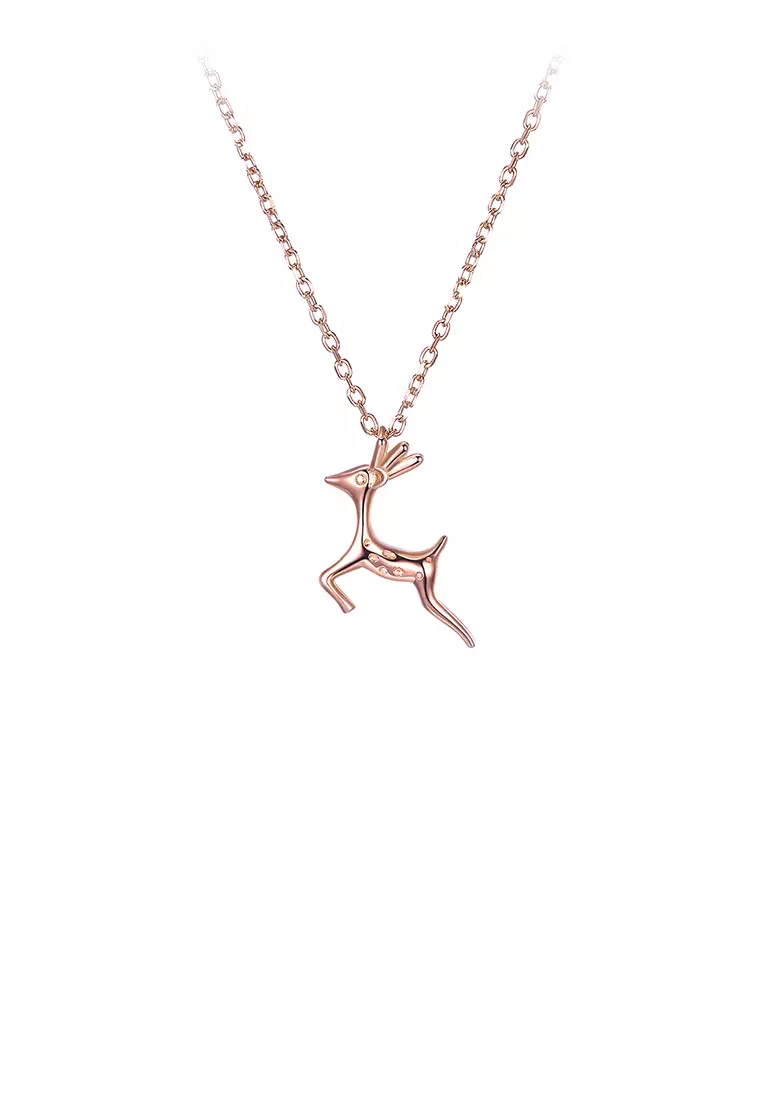 Buy Mooclife 925 Sterling Silver Plated Rose Gold Deer Pendant