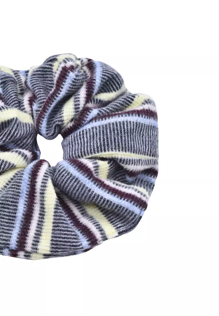 Soft Brushed Knit Striped Scrunchie