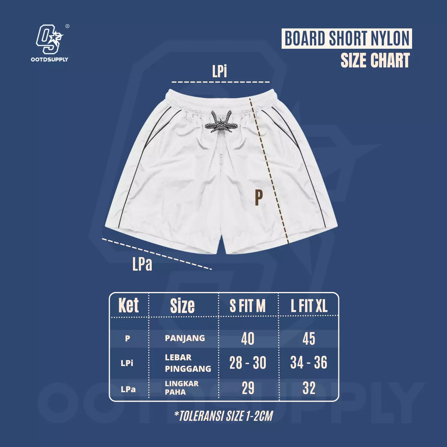 OOTDSUPPLY Short Pants Parachute OS Mod Black & Grey | Celana Pendek Unisex SPP002