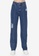 Trendyol blue 90's Straight Legs Ripped Jeans E8B09AA52D7D67GS_1